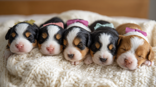 tania0948 Six newborn micro Bernedoodle puppies sleeping peac 9fa003b1 c925 4143 8790 b7ac7fc75143 3